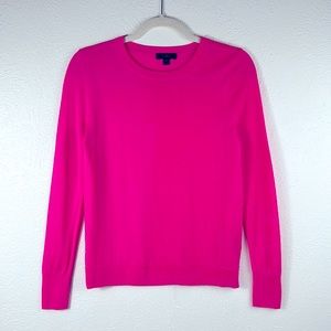 J. CREW Bright Fuchsia Pink Merino Tippi Sweater XXS